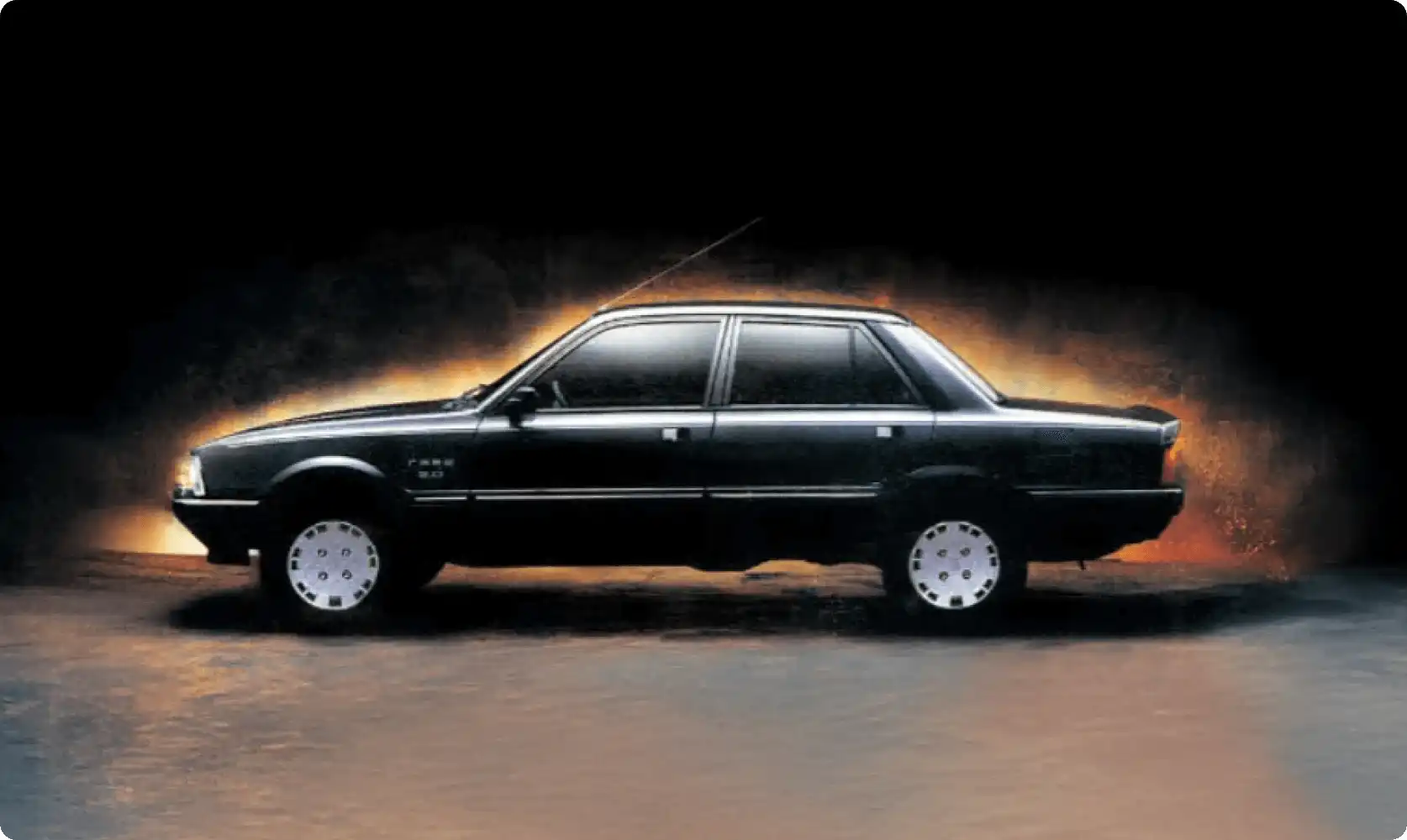 AION Story - Image shows an image of a Peugeot car in the 1980s